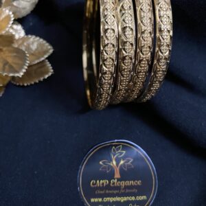 Foaming Gold-Plated Bangles