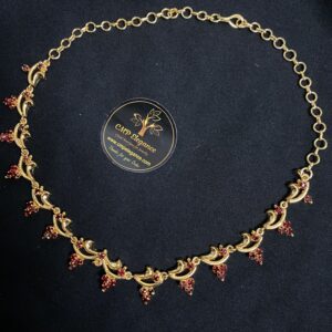 Beautiful Maroon Stone Necklace: CMP25227