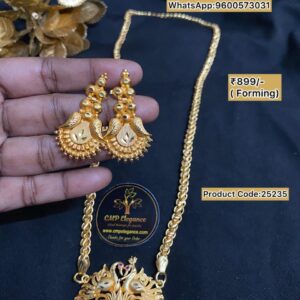Fully Forming Dollar Chain with Kerala Earring - CMP25235