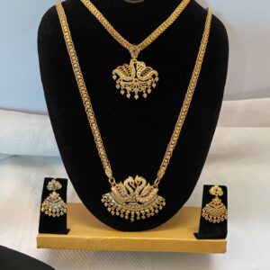 Impon Set Combo - Dollar Chain, Attigai & Earrings
