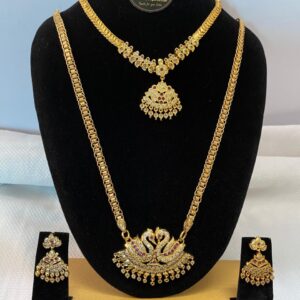 Impon Combo Set - Dollar Chain, Attigai & Earrings
