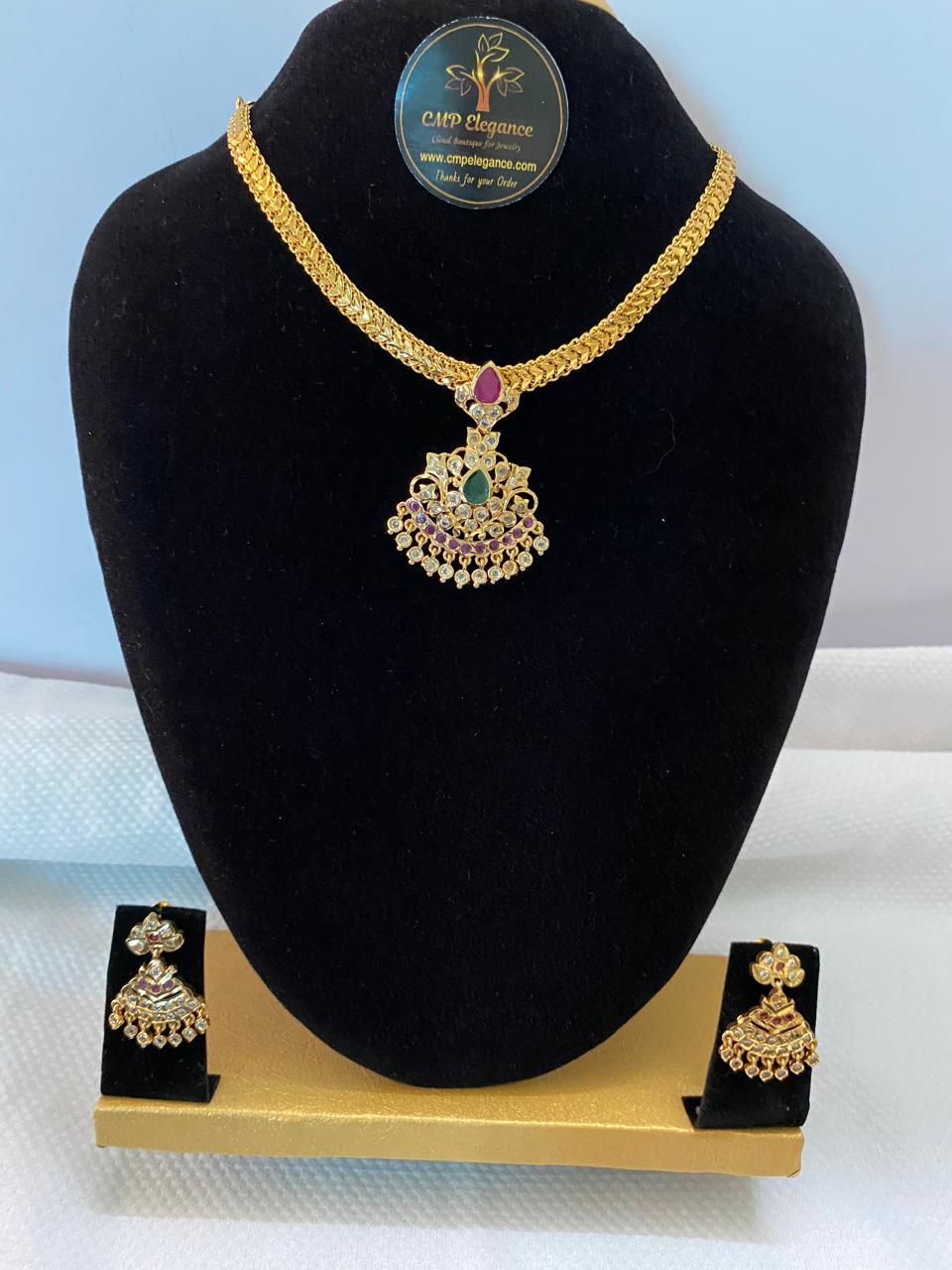 Impon Attigai with Earrings