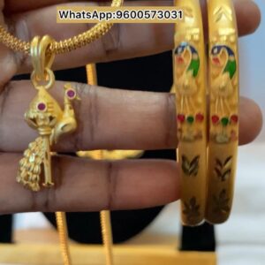 Forming Velmayil Dollar Chain - 24 inches with Bangles