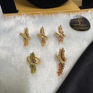 Adjustable Leaf Vanki Ring – Temple Jewelry-25294