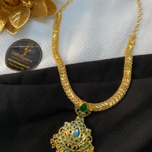 Impon Green Attigai Necklace