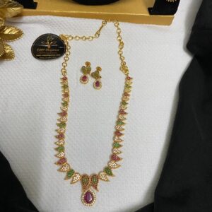 Double Leaf Necklace – 4 Colour Options