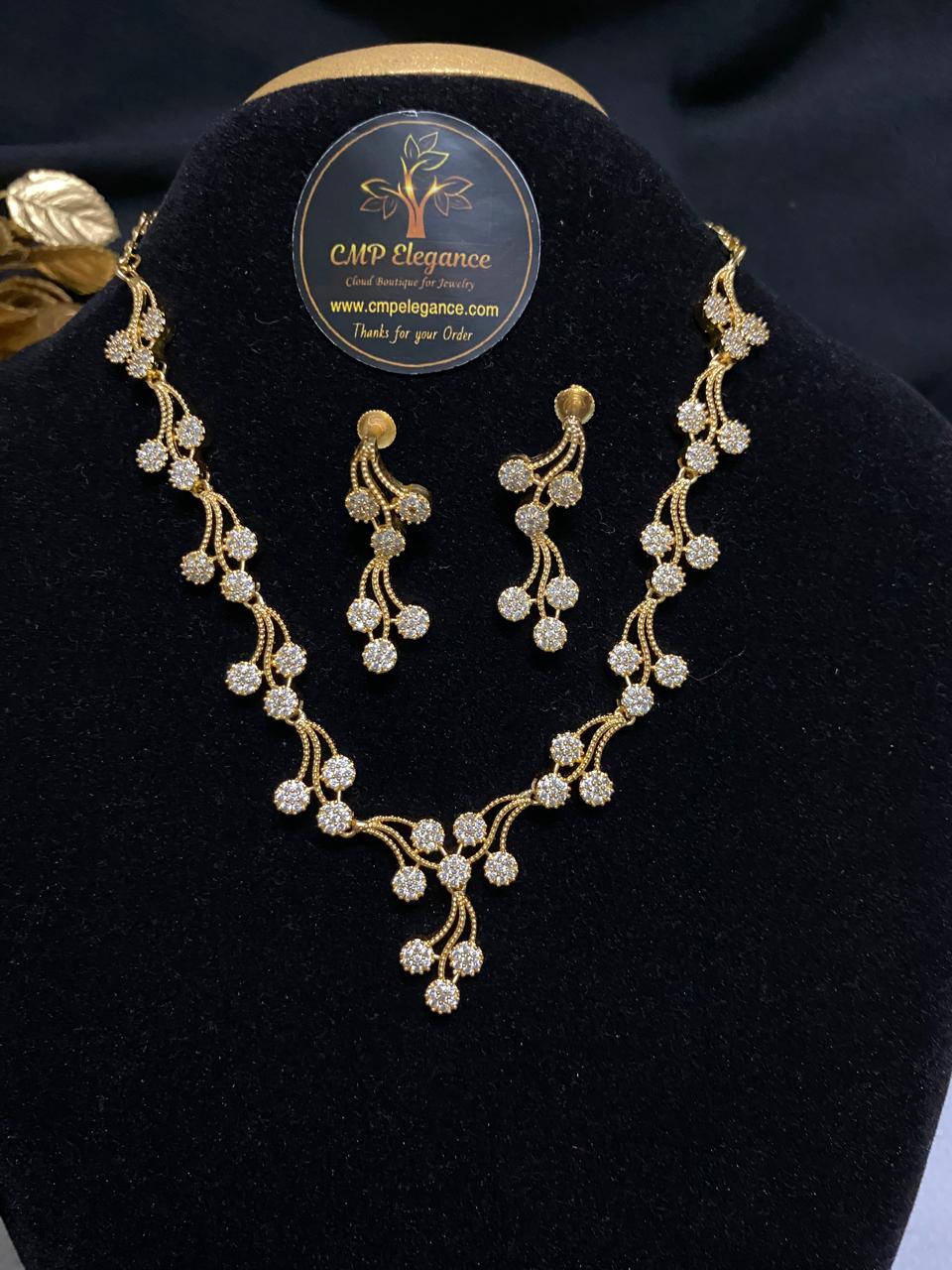 Floral Cascade Necklace Set – 3 Colors - Image 3