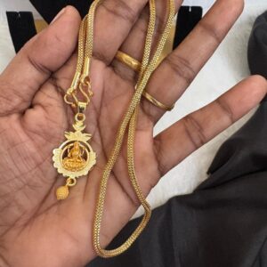 Forming Round Lakshmi Dollar with Micro Square Chain – CMP25593