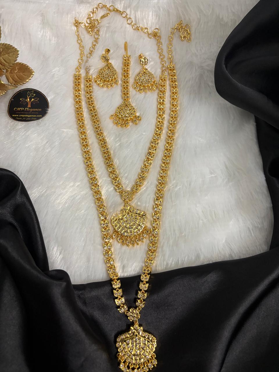 Impon Ketti Combo Set – Long + Short + Earrings + Tikka – CMP25662 - Image 3