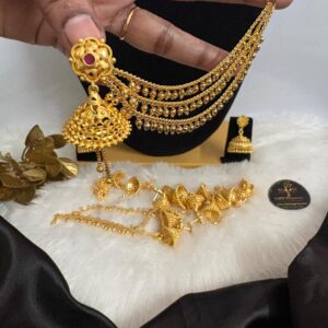 Big 3 Layer Mattal Jimmkki – Real Gold Look Festive Jewellery | CMP26726