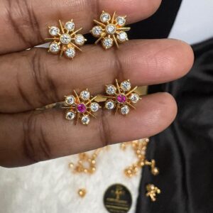 Full White & Ruby Diamond Replica Stud – CMP26745