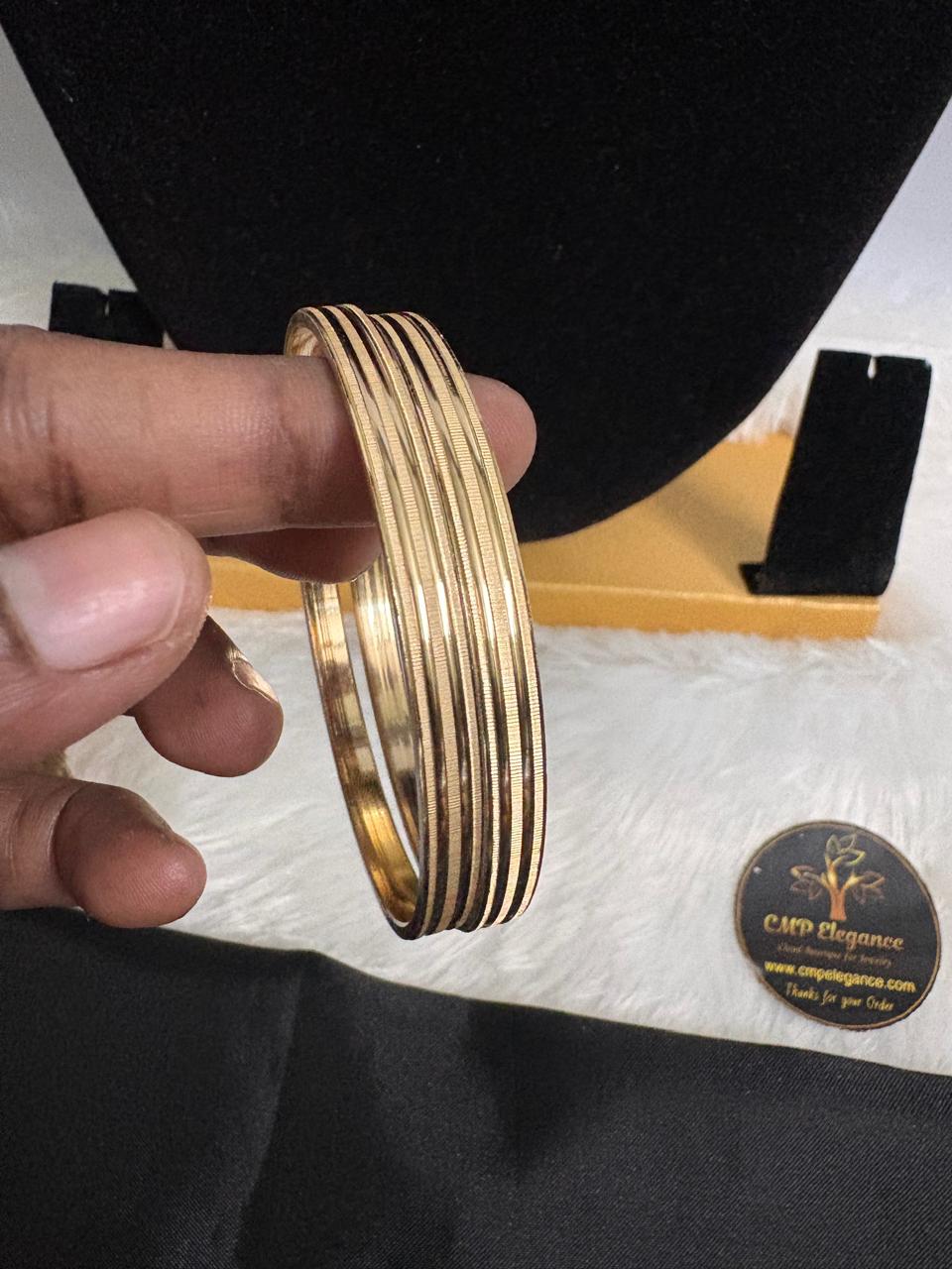 Impon Panchalogh Line Design Bangles – CMP26754