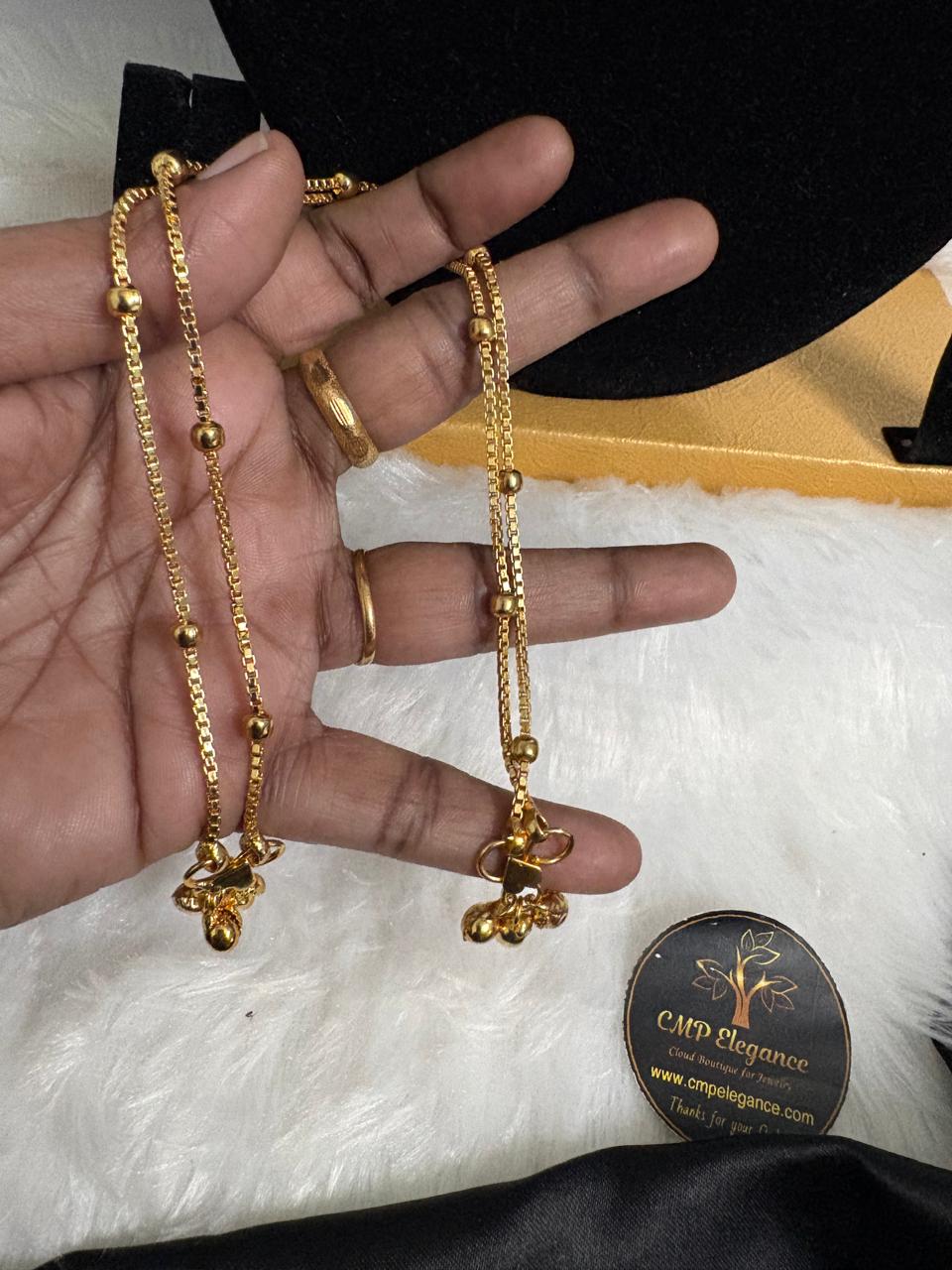 Micro Anklet – Connecting Chain Ball Design | CMP26778
