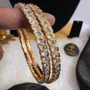 Impon Premium Leaf Stoned Bangle – CMP26814