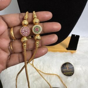 Micro Round Stoned Mugappu Chain 24 Inches – CMP26863