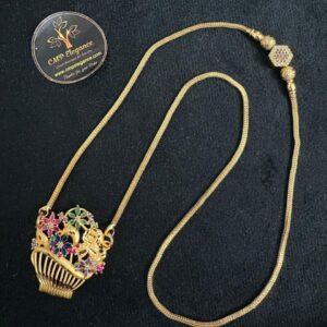 Forming Flower Pot Multi Colour Dollar with 24 Inches Chain – CMP26873