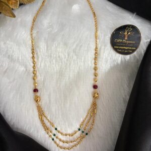 Micro Three Layer Stone Necklace – CMP26886