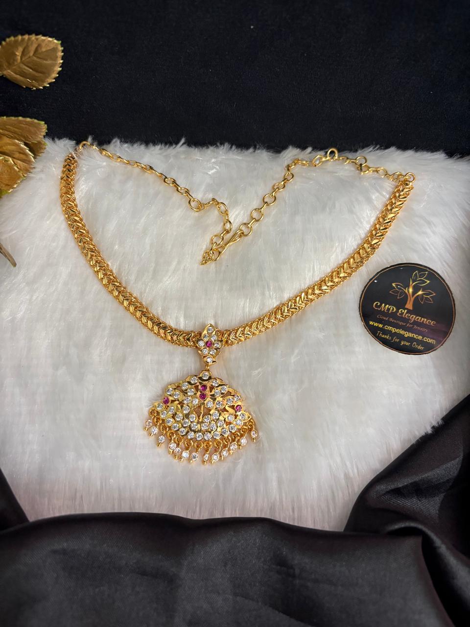 Impon Premium Stone Attigai Necklace – CMP26890