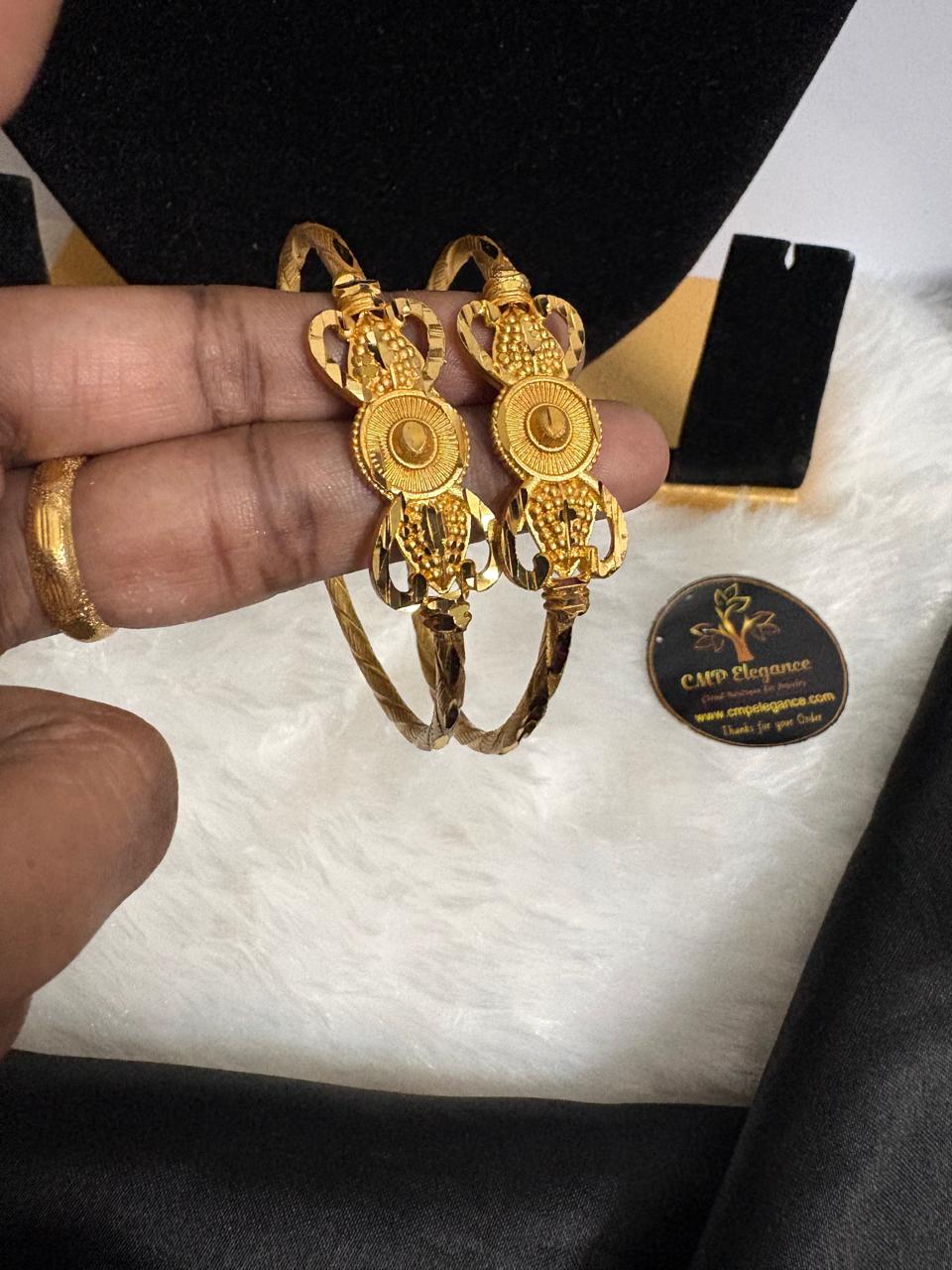 Double Heart Design Forming Kada Bangle – CMP26897 - Image 2