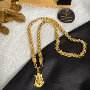 Ganesh Dollar with Lotus Chain (18/24/30 Inch) – CMP26988