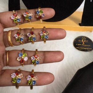 Micro 5 Colour Stone Finger Ring – CMP261013