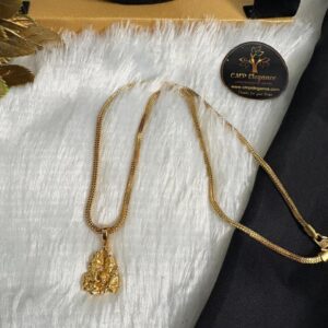 Micro Ganesh Muruga Design Dollar with Micro Chain – CMP261030