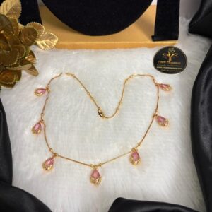 Micro Drop Necklace with Designer Stone – CMP261040