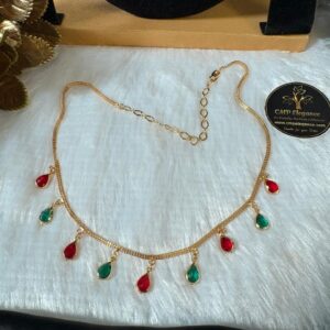 Micro Plain Stone Drops Necklace – CMP261053