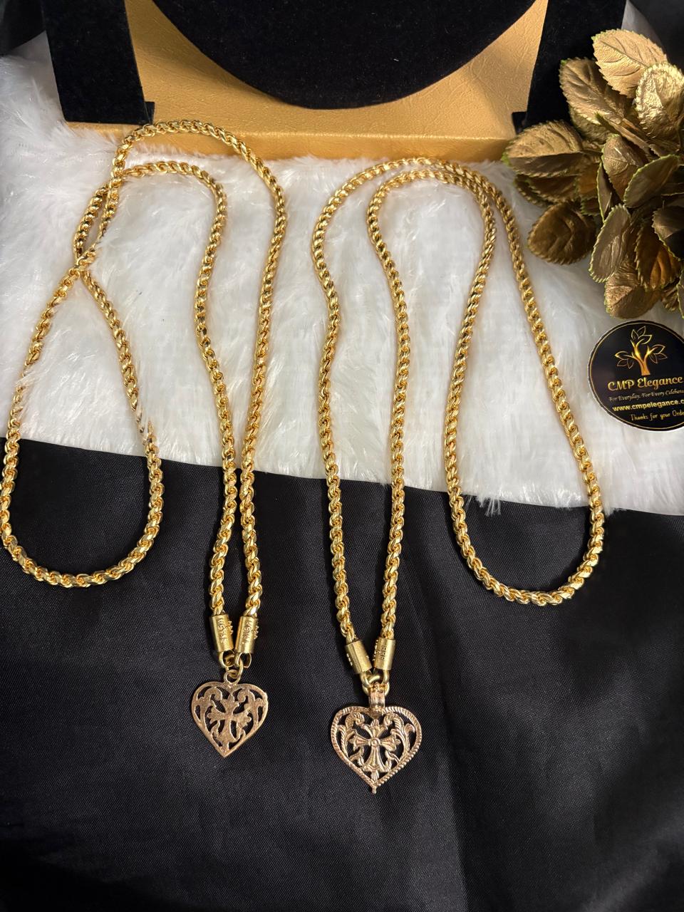 Impon Christian Dollar with Impon Rope Chain (30 Inches) – CMP261069