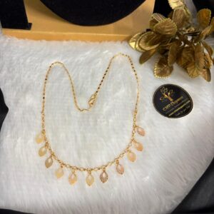Micro Lightweight Drop Necklace – Petal Shape – CMP261087