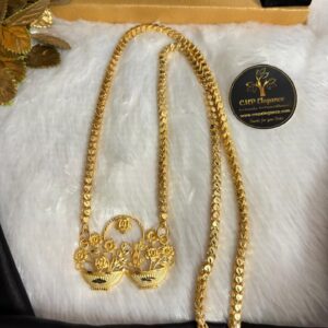 Forming Double Flower Pot Dollar Chain (Real Gold Look) – CMP261100