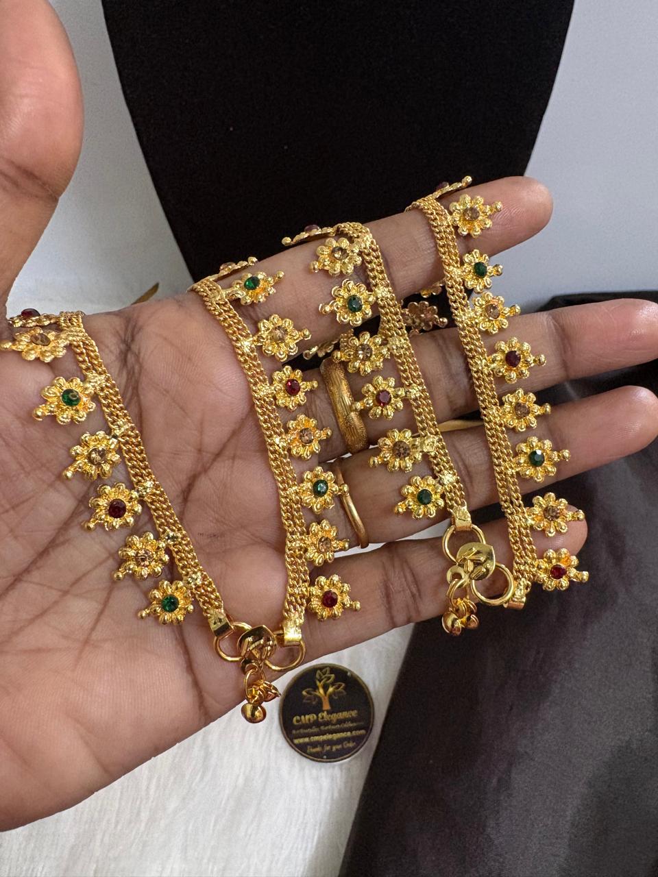 Stone Flower Micro Anklets – CMP261135 - Image 2