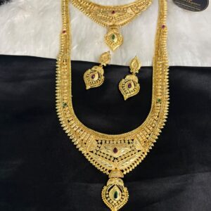 Grand Real Gold Look Combo Set with Short & Long Aaram – CMP261155