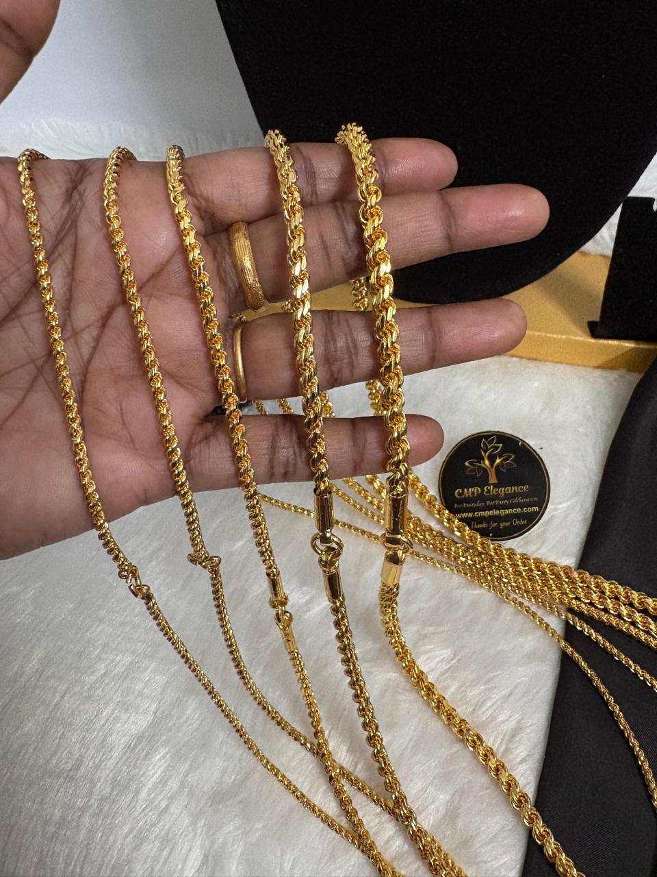 Micro Handmade Rope Chain (Thin to Thick) – CMP261167 - Image 2