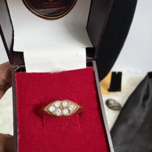 White Stone Impon Panchalogha Finger Ring – CMP261170