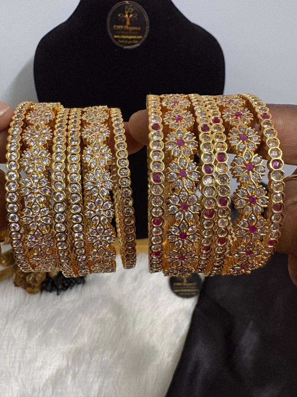 Impon Stoned Bangles Combo – Set of 6 – CMP261198