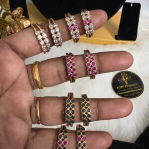 2 Line Stone Impon / Panchaloga Finger Ring – CMP261215