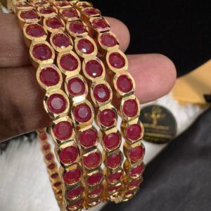 Impon Ketti Polished Round Stone Pair Bangle – CMP261230