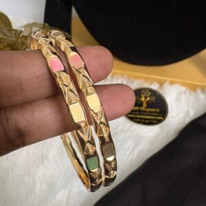 Impon/Panchalogha Solid Design Unpolished Pair Bangle – CMP261234