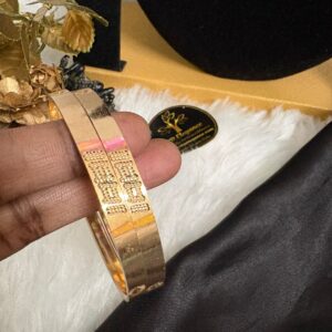Impon/Panchalogha Laser Cutting Design Pair Bangle – CMP261236
