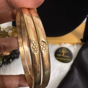 Impon/Panchalogha Oval Dot Design Pair Bangle – CMP261238