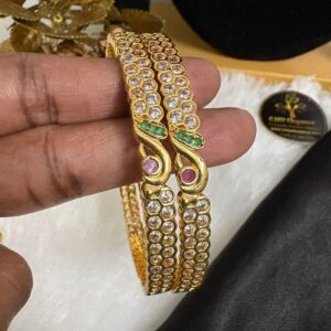 Impon Ketti Bird Design Full Stone Pair Bangle – CMP261240