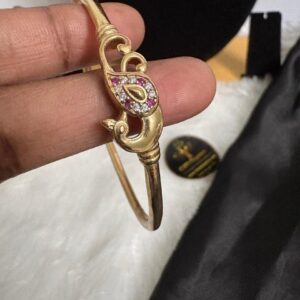 Impon/Panchalogha Unpolished Peacock Stoned Design Kada – CMP261267