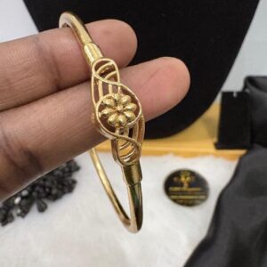 Impon/Panchalogha Unpolished Durable Flower Design Kada – CMP261289