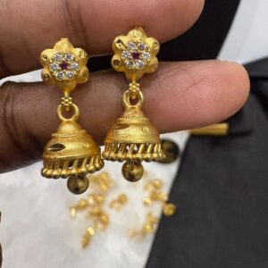 Small Star Stone Forming Jimmiki Earrings – CMP261312
