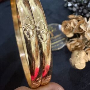 Impon Panchalogha Mango Design Unpolished Bangle Pair – CMP261319