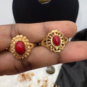 Impon Panchalogha Oval Coral Design Finger Ring – CMP261345