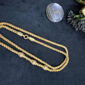 CMP261347 – Impon 3 Ball Mugappu Rope Chain